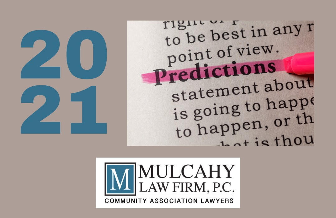2021 with the word predictions in pink highlighter