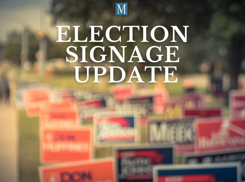 Political Signage Update